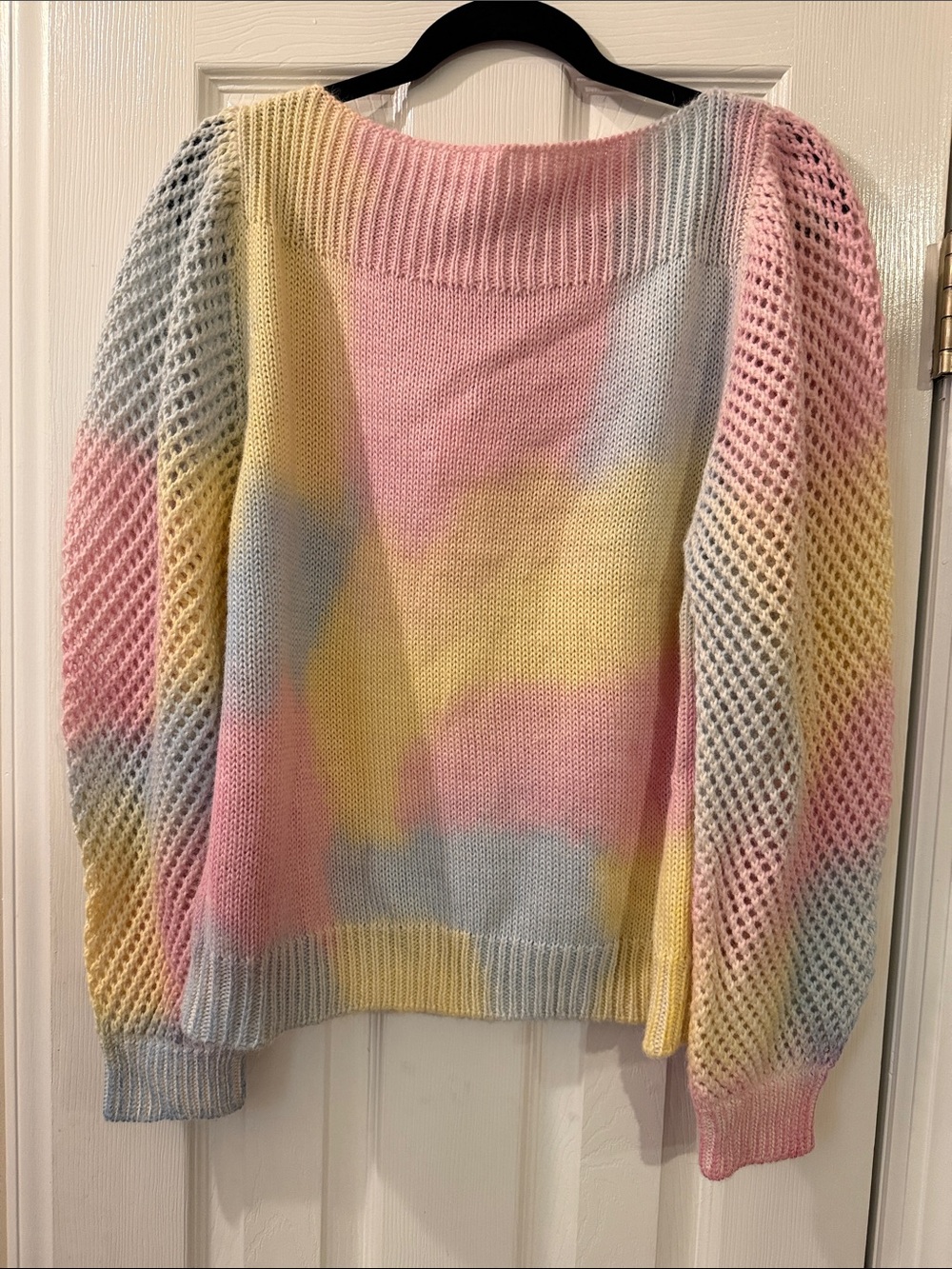 LoveShackFancy Rosie Pullover Fairy Tale Pastel Alpaca Blend Sweater Size L NWT